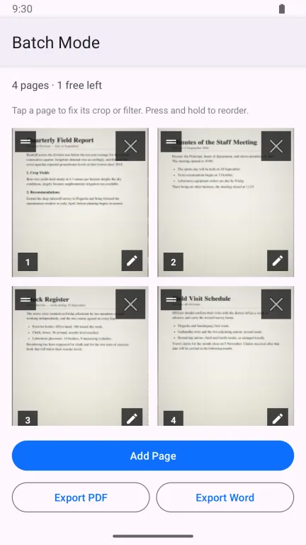 Multi-page documents